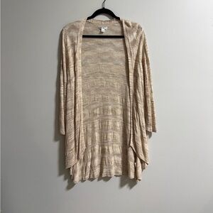 Croft & Barrow Women's Tan Open-Front Cardigan